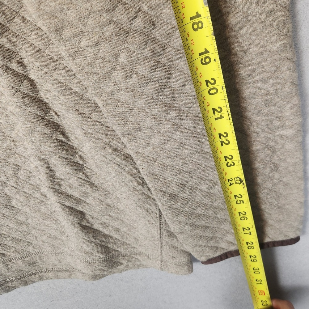 J. Crew Quilted Quarter-Zip Pullover Men's XL Tan Cotton Sweater NWT - Picture 6 of 9